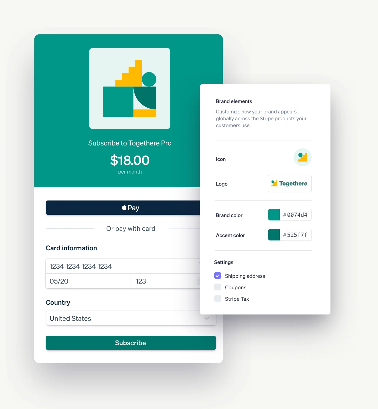 Stripe Payment Links interface for sharing a link and collecting payment details